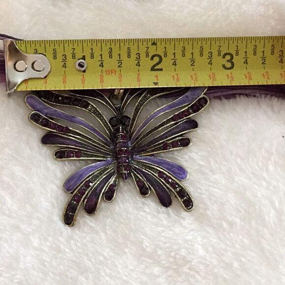 Lot of 3 alloy butterfly necklaces w/cord & ribbn - Picture 1 of 8